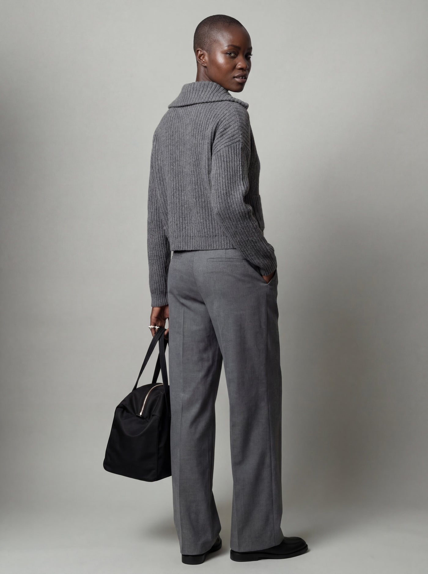 Ribbed knit cardigan