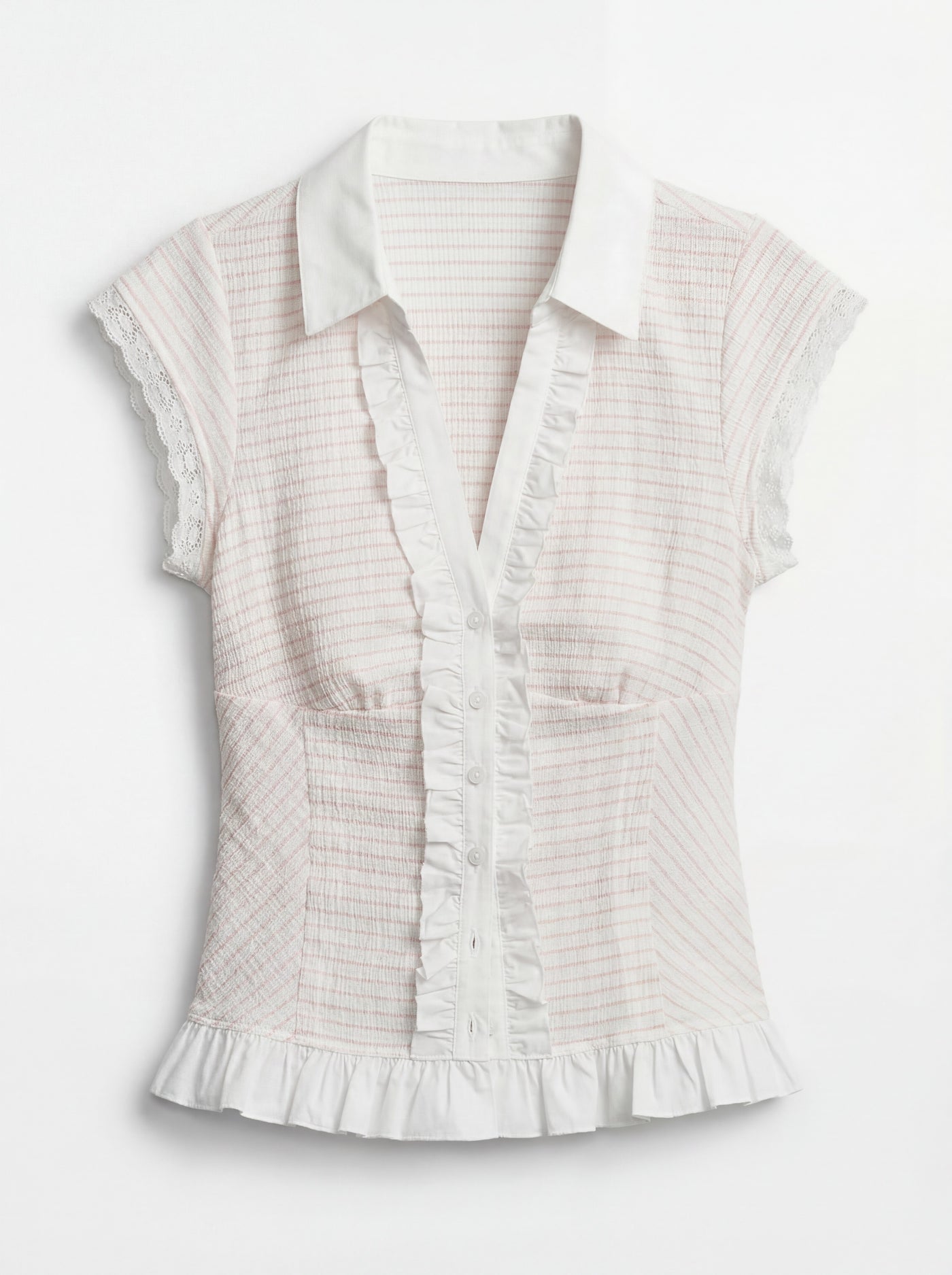 Cap-sleeve blouse