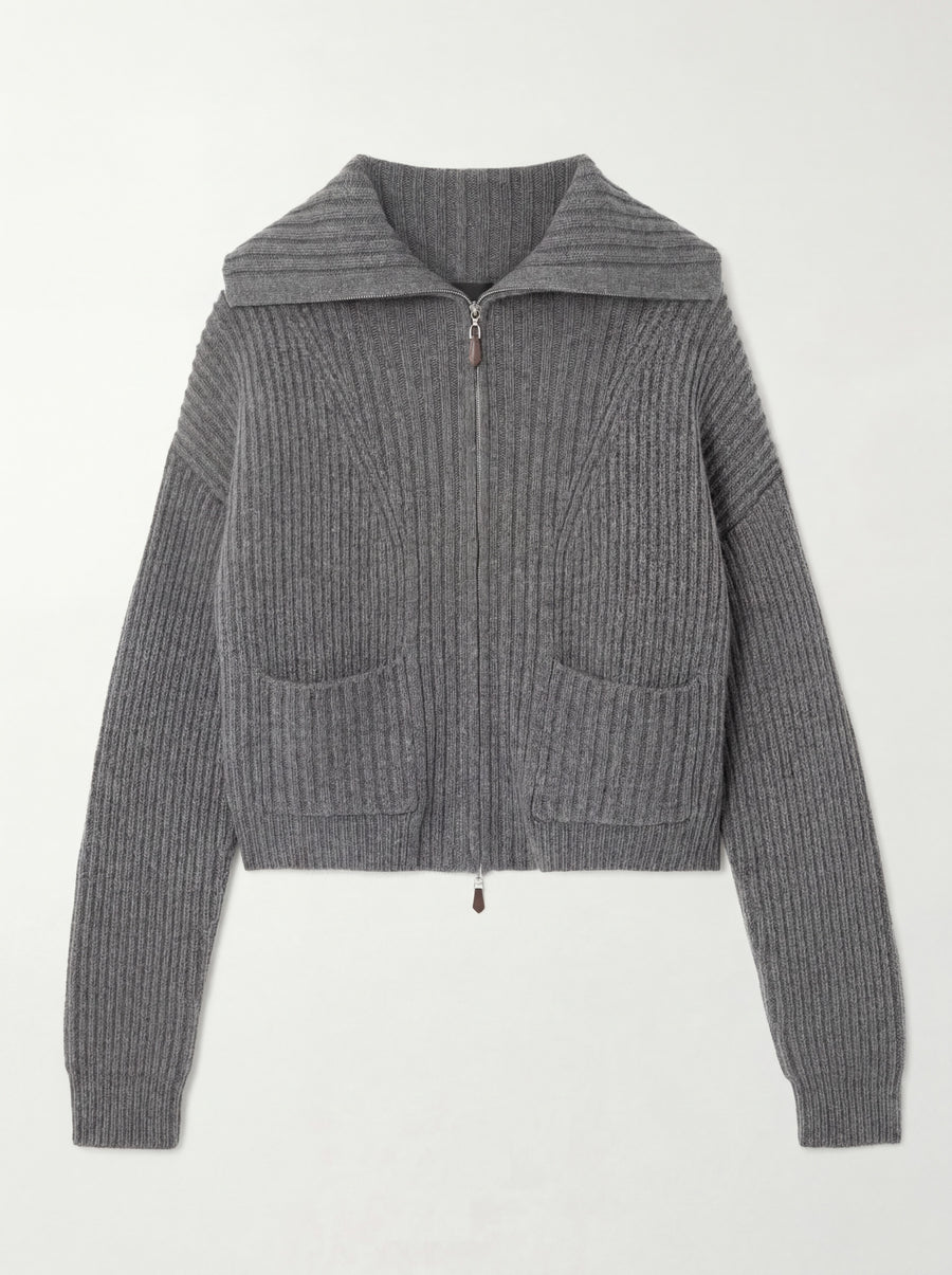 Ribbed knit cardigan
